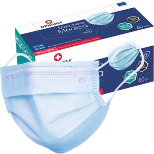 Maseczki medyczne | Typ IIR | Niebieskie | 50 szt.