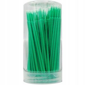 Mikroaplikatory bezwłókienkowe | Zielone | 100 szt.